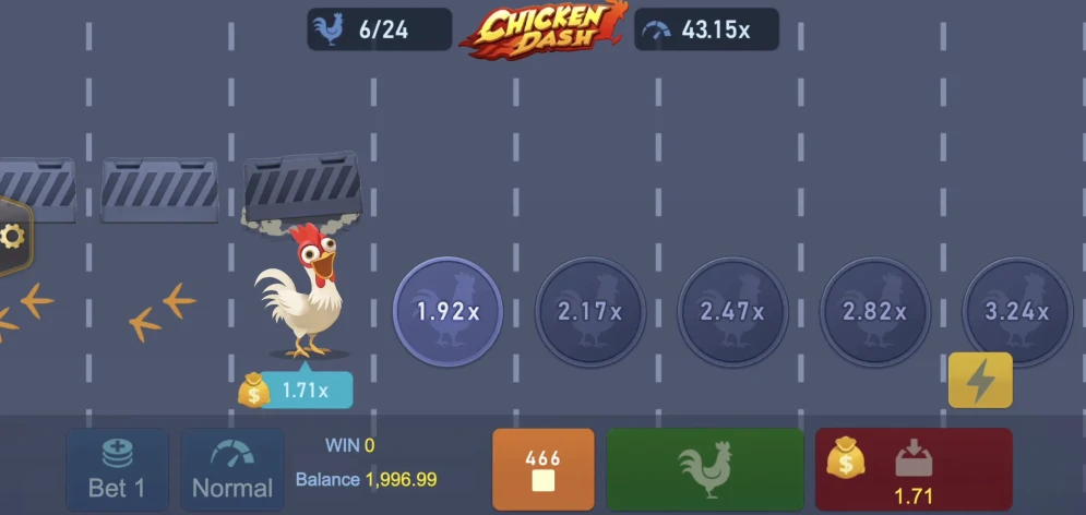 Chicken Dash gameplay